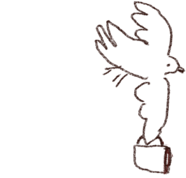 Simple line drawing of a dove with outstretched wings on a white background